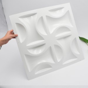 Модерен 1 мм дебел бял PVC пластмасов 3D панел за стена за интериорна декорация