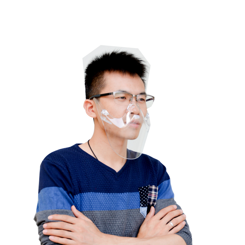 Пластмасов видим щит за уста Анти мъгла Дишаща безопасност Защитен капак за уста Прозрачен щит за уста и нос