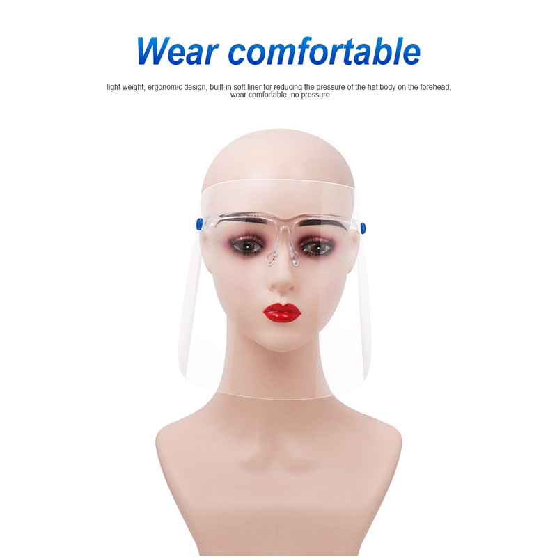 Прозрачен щит OEM Анти Сплаш Защита на лицето Visor PET филмов щит с очила